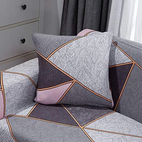 Miniatura 4 de HOOBUY Funda de sofá estampada elástica para sillón de 2 plazas y sofá biplaza con dos fundas de almohada gratis 15# (2 plazasSofá biplaza)