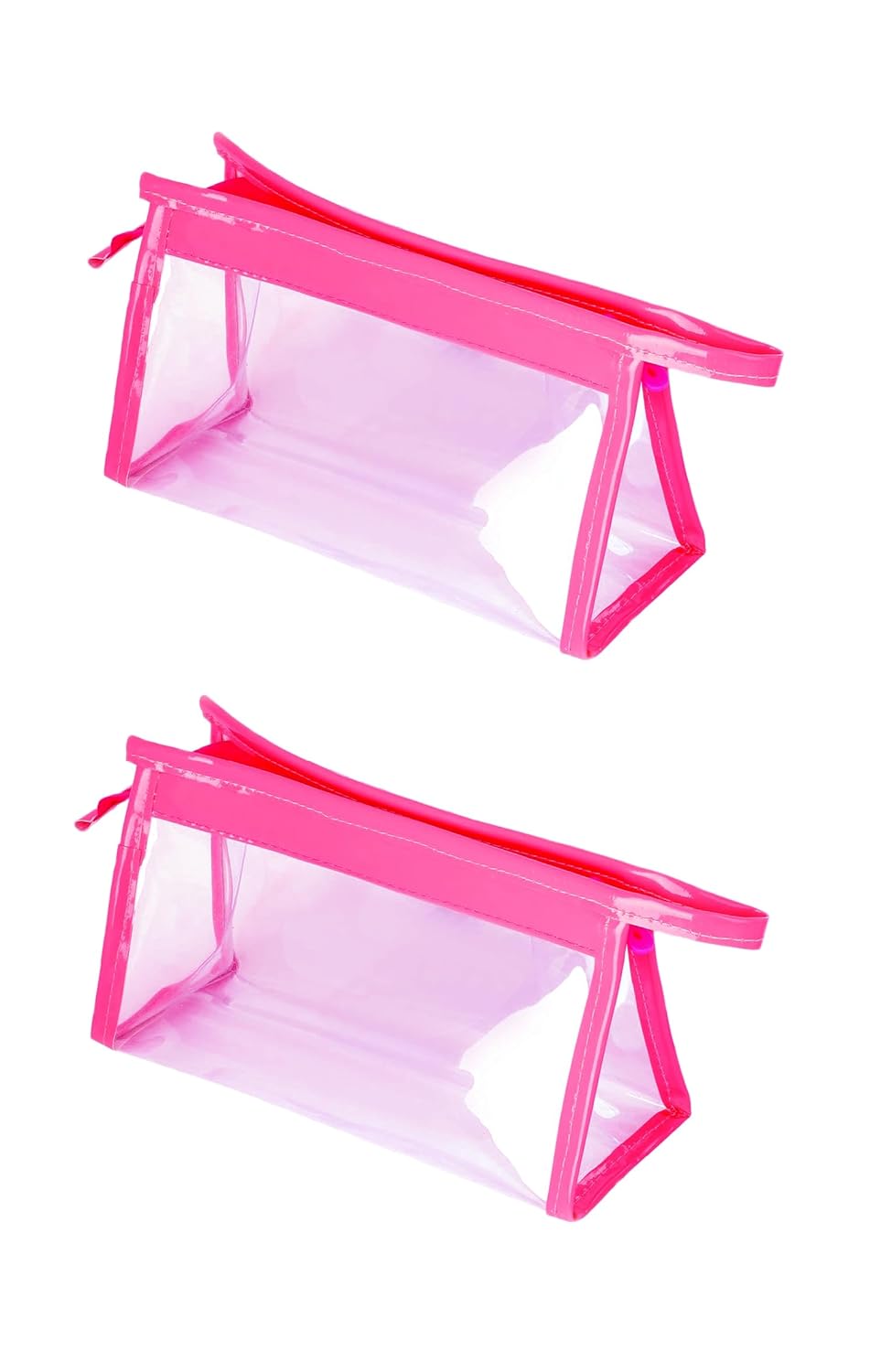 Transparent Pencil Pouch School Pen Pencil Box with Zipper Makeup Pouch Stationery Pouch Large Capacity Box for School College Office Multi-Purpose for Students Girls Adults (Pack of 2)