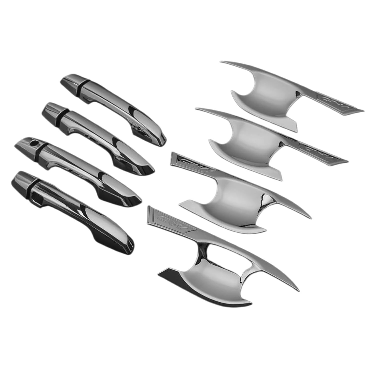 Wsx5fc 1 Sets Exterior Door Handles For Cr-V Crv 2017 2018 2019 2020 2021 Auto Parts Chrome Car Door Handle Bowl Cover Protector Paste Style Left-Hand Drive
