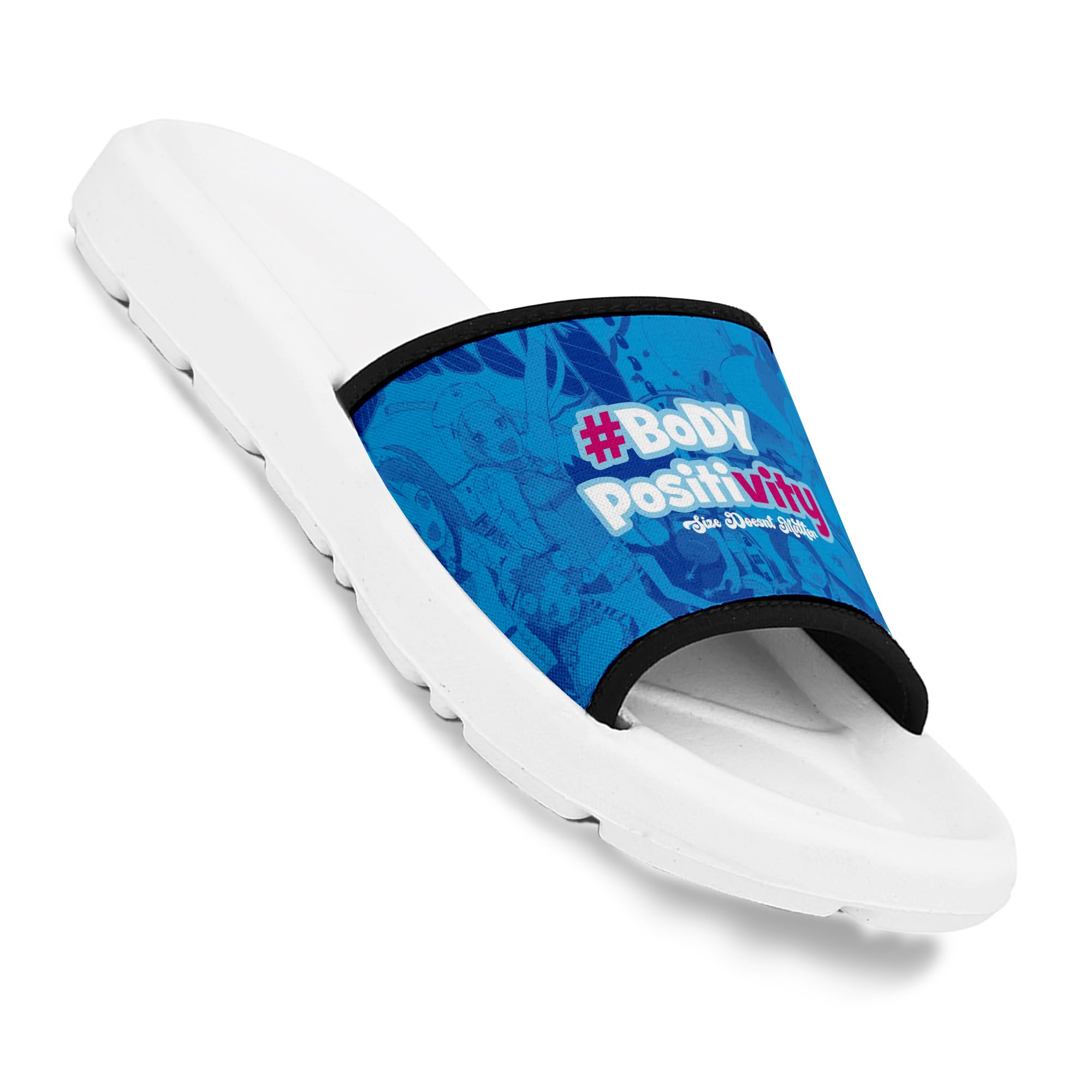 BOOTCO Slippers for Women Washable Rubber Slides for Girls Stylish Designer Casual Beach Flat Flip Flops- Blue (4 UK/IND) (B0CWYZ2371) Amazon Price History, Amazon Price Tracker