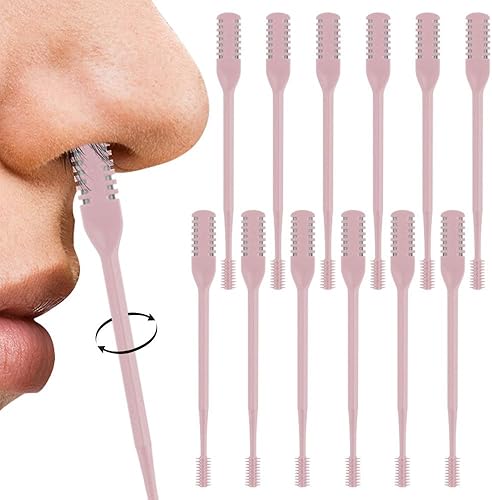 Miniatura 18 de Cortador nasal de vello nasal de doble cara 2025, herramienta manual de eliminación de vello de fosa nasal giratoria de 360°, cortador manual de