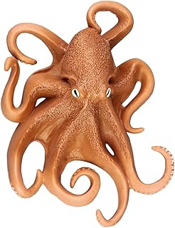 SAFIGLE Polvo Simulado Decoração De Casa Decoração Do Oceano Decoração De Mesa Decoração Interessante Polvo Brinquedo De Mesa Decoração De Polvo Estatueta De Plástico Marrom Brinquedos De