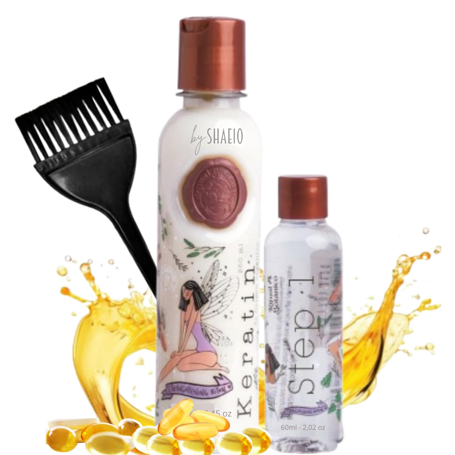 RITUAL BOTANICO Keratina Organica 250 ML Omega 9 + 12 Aceites Naturales y Aminoácidos que aportan brillo, sedosidad y nutrición | Keratina para Alisar el Pelo | Keratin Hair Treatment.