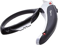 Vista 3 de Veltec Cuchillo utilitario retráctil resistente, cortador de caja, cortador de alfombras con bloqueo de 3 posiciones, agarre ergonómico