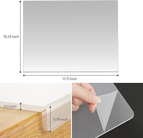 Miniatura 6 de Tabla de cortar acrílica con borde de encimera, tabla de cortar transparente de 18 x 16 pulgadas para encimera con 2.0 in, tabla de cortar de