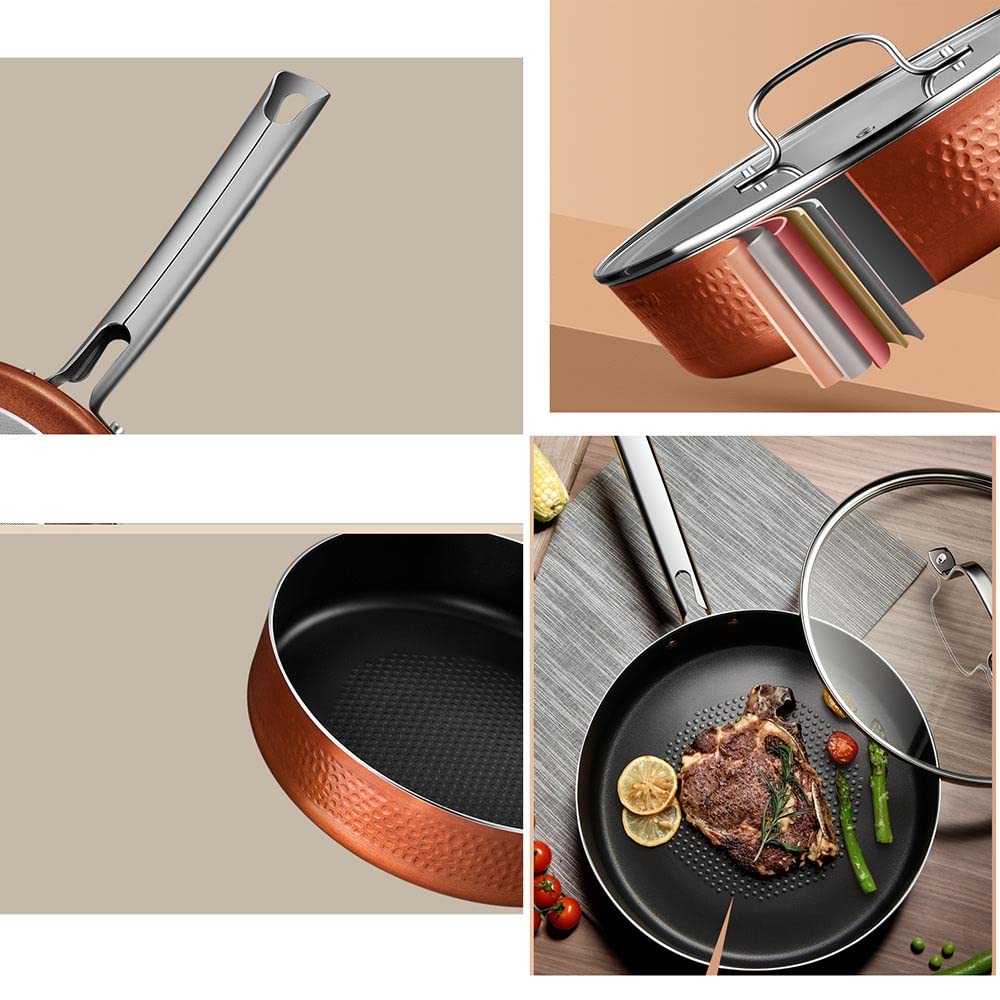 Amazon｜フライパン 24/28cm 銅のビンテージ スタイル、 目玉焼き