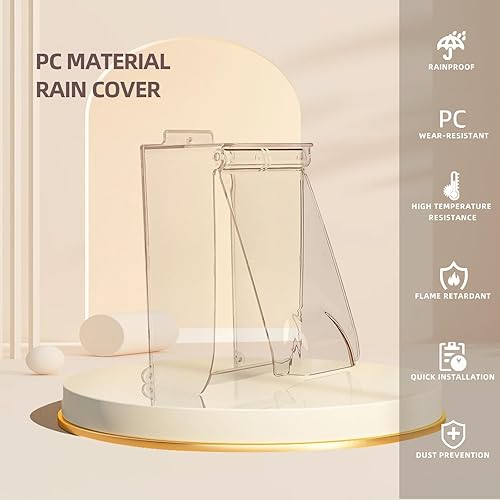 Miniatura 2 de Cubierta impermeable para teclado de puerta, tapa abatible transparente, cubierta impermeable para timbre de puerta, resistente a la intemperie,