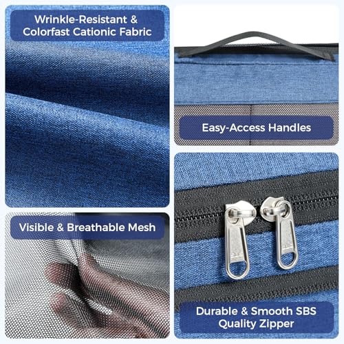 Image of BAGAIL Compression Packing Cubes for Travel Essentials, 8 Set-Navy