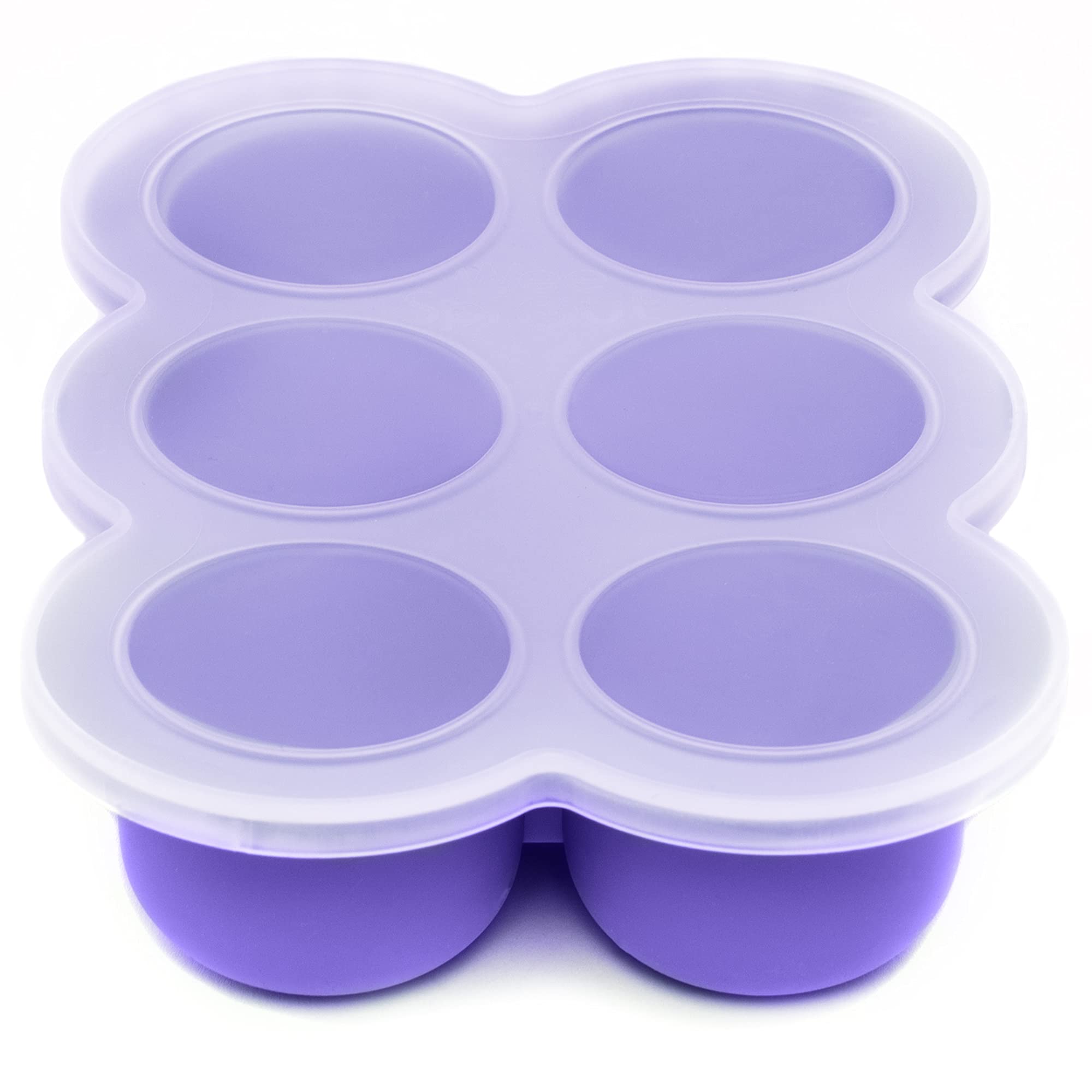WeeSprout Silicone Freezer Tray with Clip on Lid Perfect Food Storage Container for Homemade Baby Food, Vegetable, Fruit Purees, and Breast Milk (
