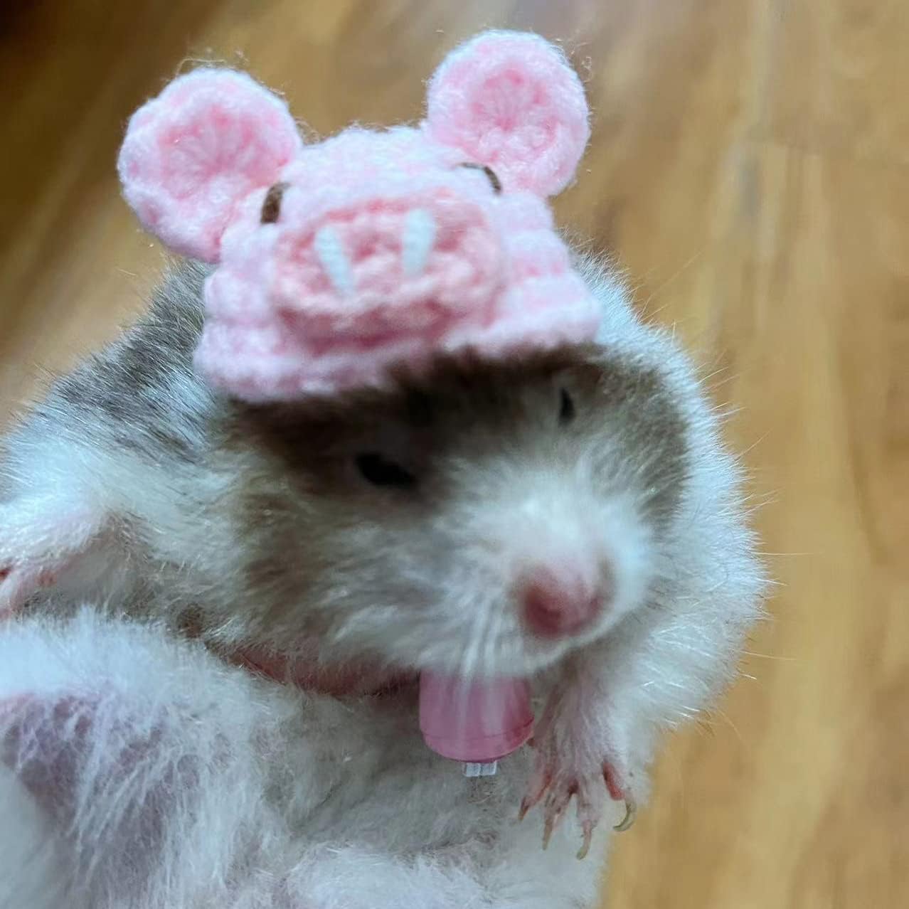 Amazon | ミニ手作りかぎ針編み帽子セット 2 個 ハムスター ラット