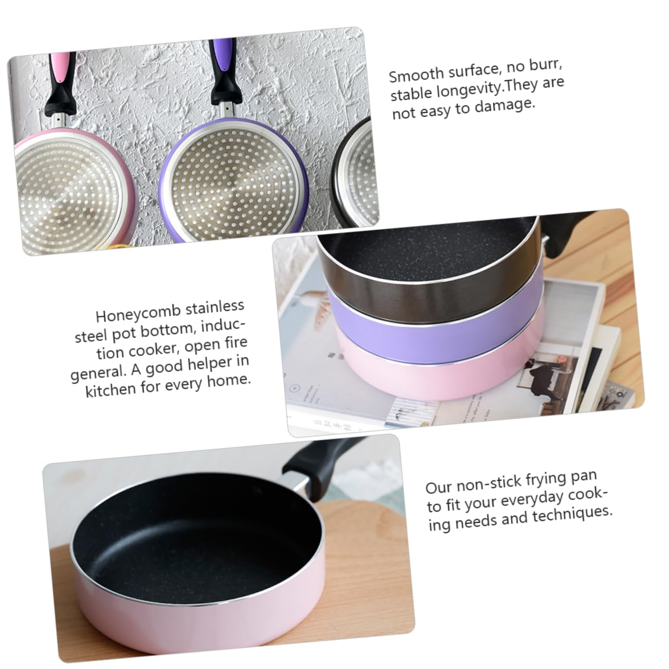 COLLBATH Rosa Eierpfanne 16cm aus Aluminiumlegierung Antihaft