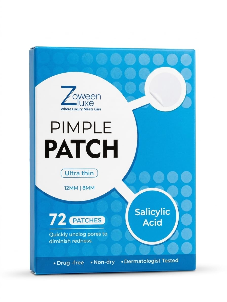 Pimple Patches for Face | Hydrocolloid Acne Patches for Pimples & Zits | Invisible Spot Stickers for Overnight Acne Treatment | Waterproof Pimple Patch (Pack of 72)-image-18