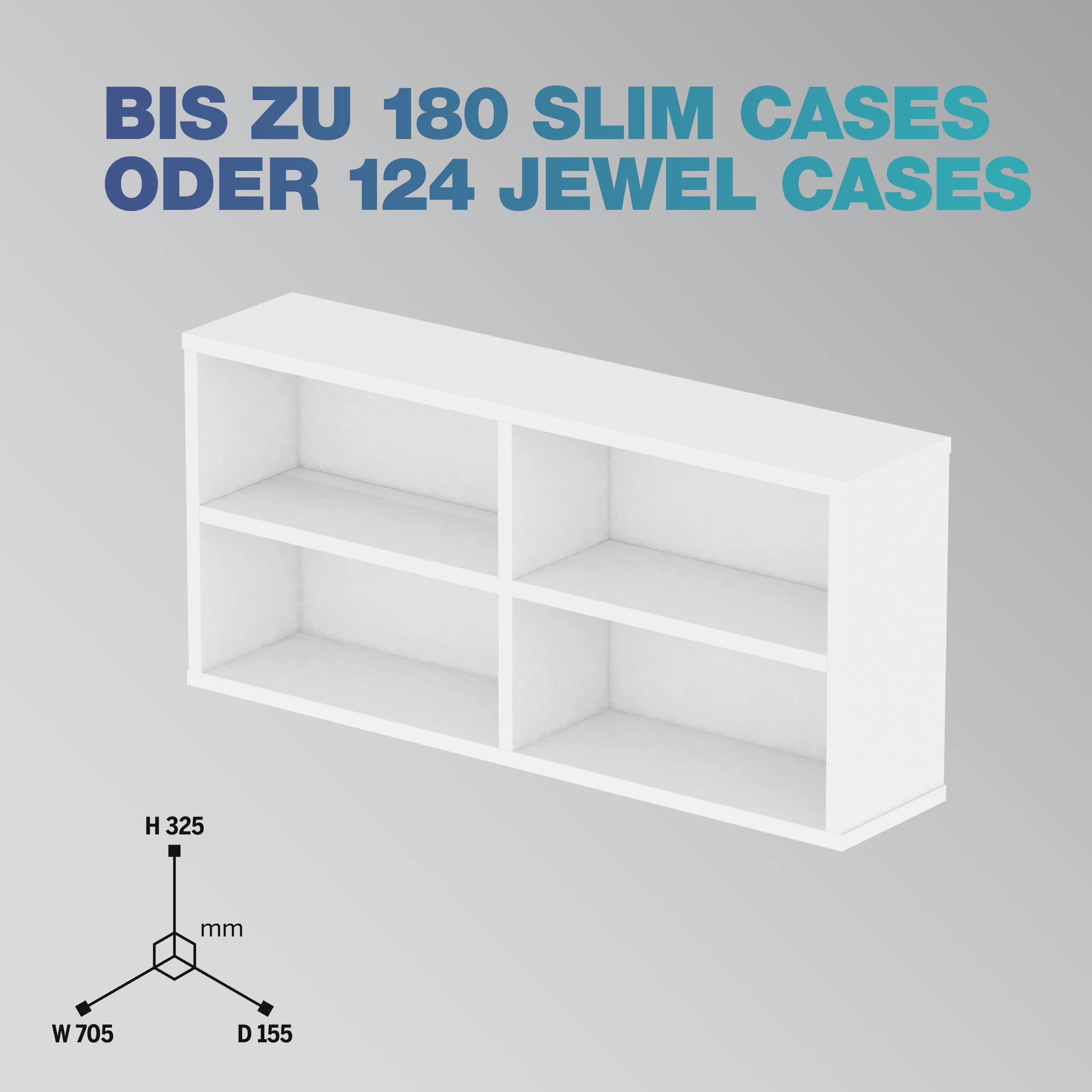 Glorious Mobili da studio, bianco (AMS-CD-BOX-180-WHT)