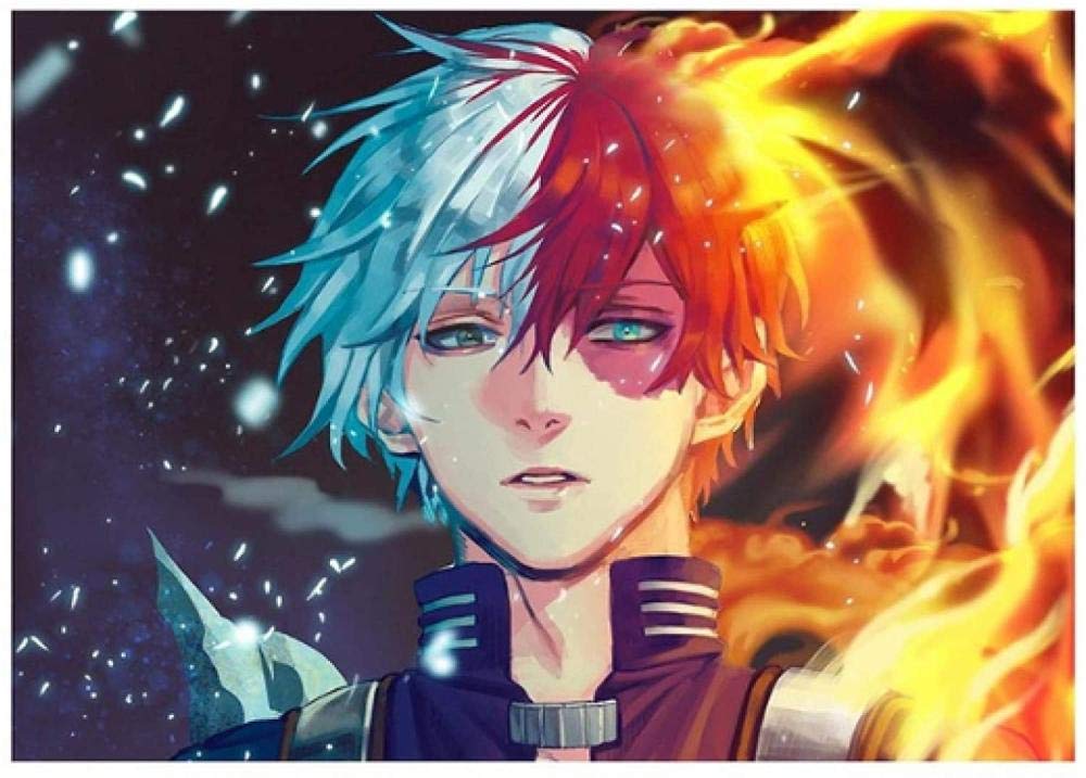 ERUZO Adult 5D Diamond Painting Set My Hero Academia Painting Japanese Anime Basketball Art Crafts for Home Wall Decoration 40x40cm