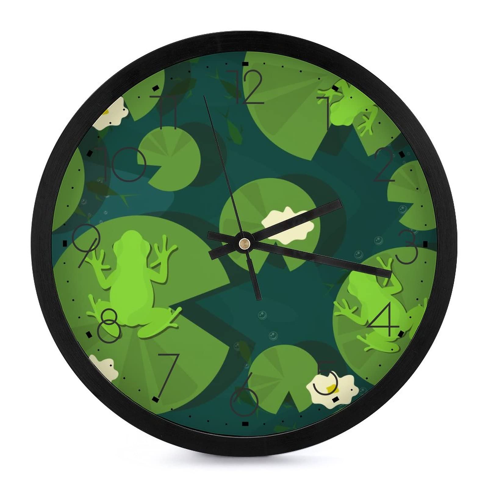 Grenouille en fleur moderne pendule murale : finis les bruits dans la maison