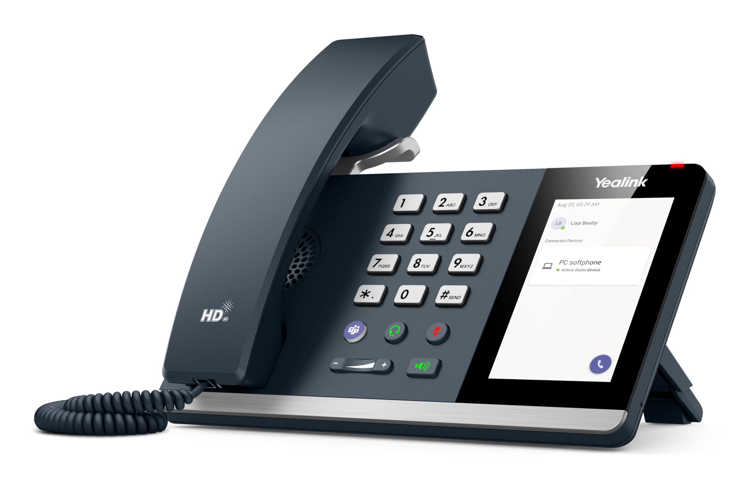Yealink MP45 Teams Telefono USB - Ottimizzato per Microsoft Teams, HD Voice, touchscreen da 4 pollici, USB