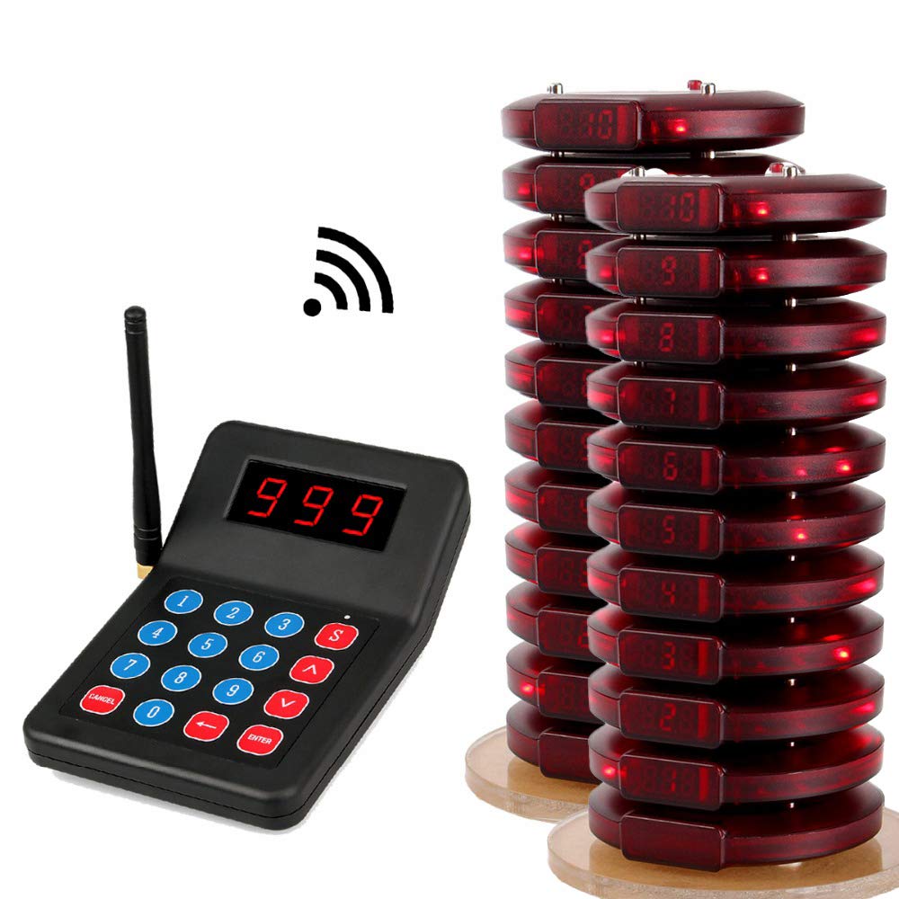 Wireless Calling System Queue Call Restaurant Paging System for Restaurant Food Truck Coffee Shop Office