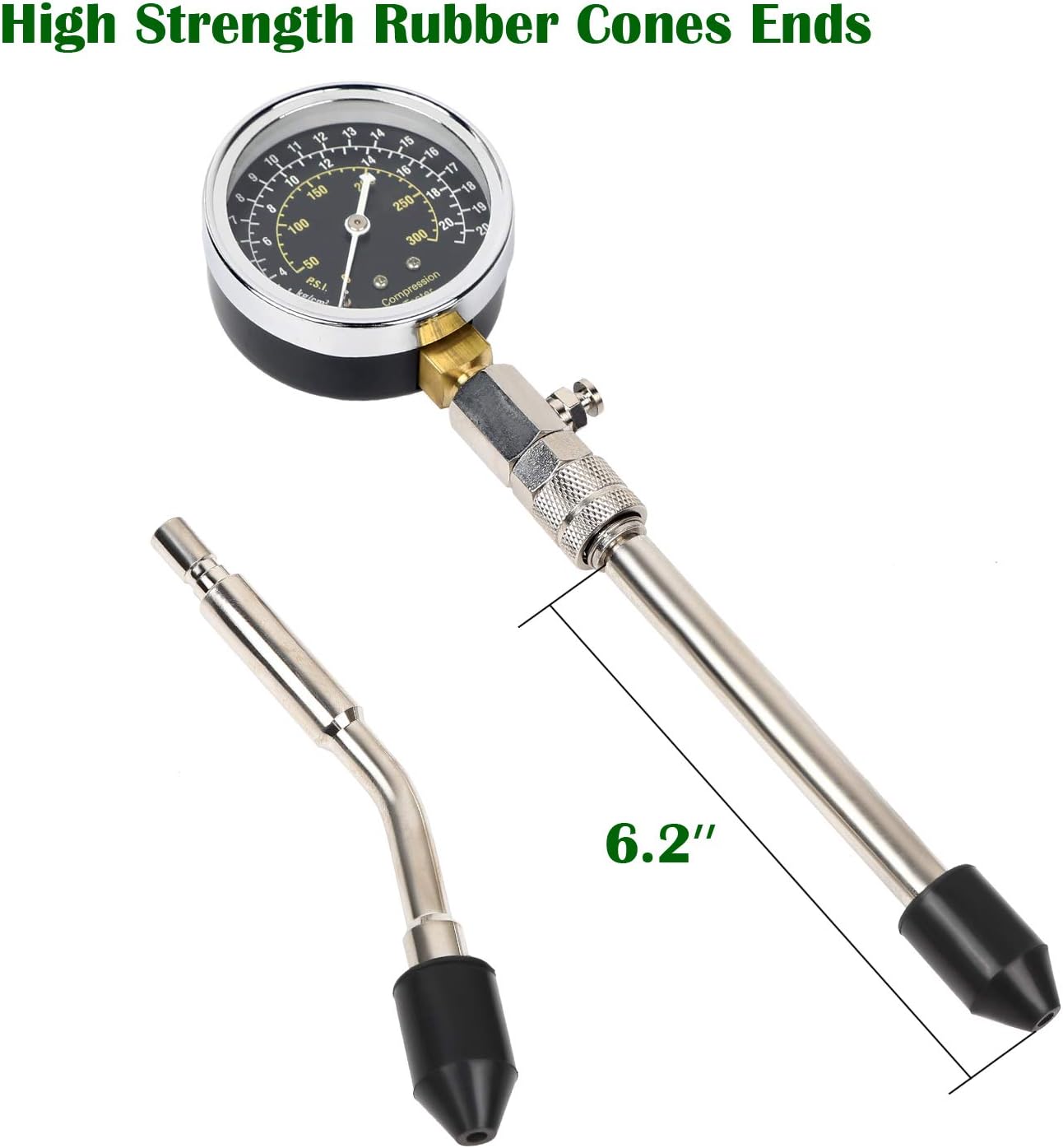 BETOOLL 8pcs Petrol Engine Cylinder Compression Tester Kit Automotive Tool Gauge