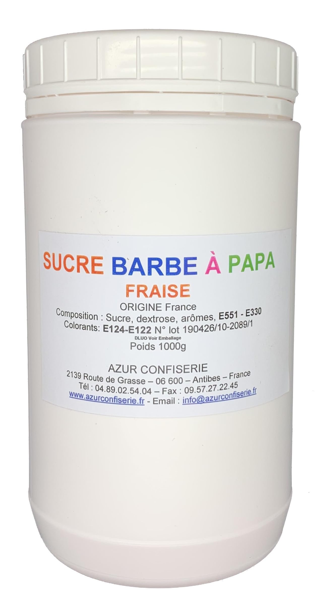 Sucre à barbe à papa Fraise 1000g