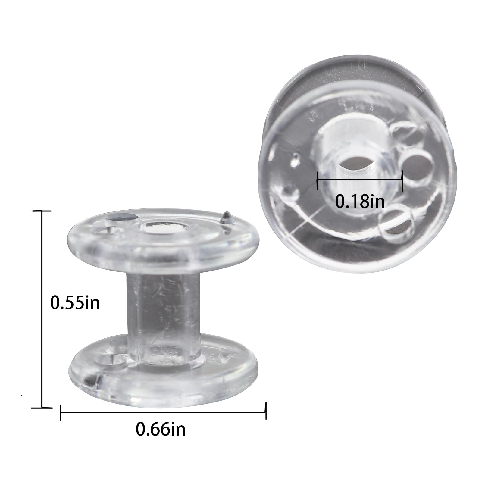 Caishun 20PCS 14mm Fixed Spool Tensioner Curtain Cord Winder Plastic Pulley Transparent Cord Retainer Spool for Sunblinds