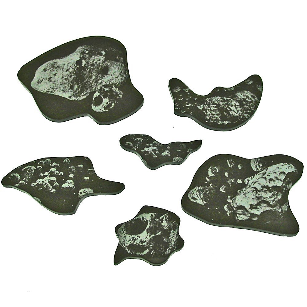 LITKOSpace Fighter Asteroid Template Set #2, Translucent Grey (6)