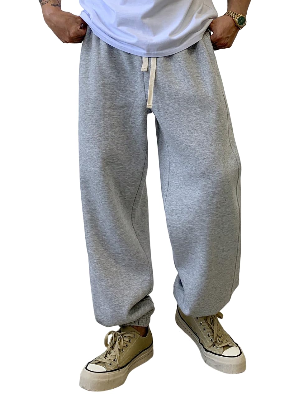 dockstreet Men's Alley Cool Backdoor Series Men's Casual Sweatpants Baggy Jogger Pants ||Drawstring Joggers || 100% Pure Cotton || Breathable Airy for All Seasons-picture-46