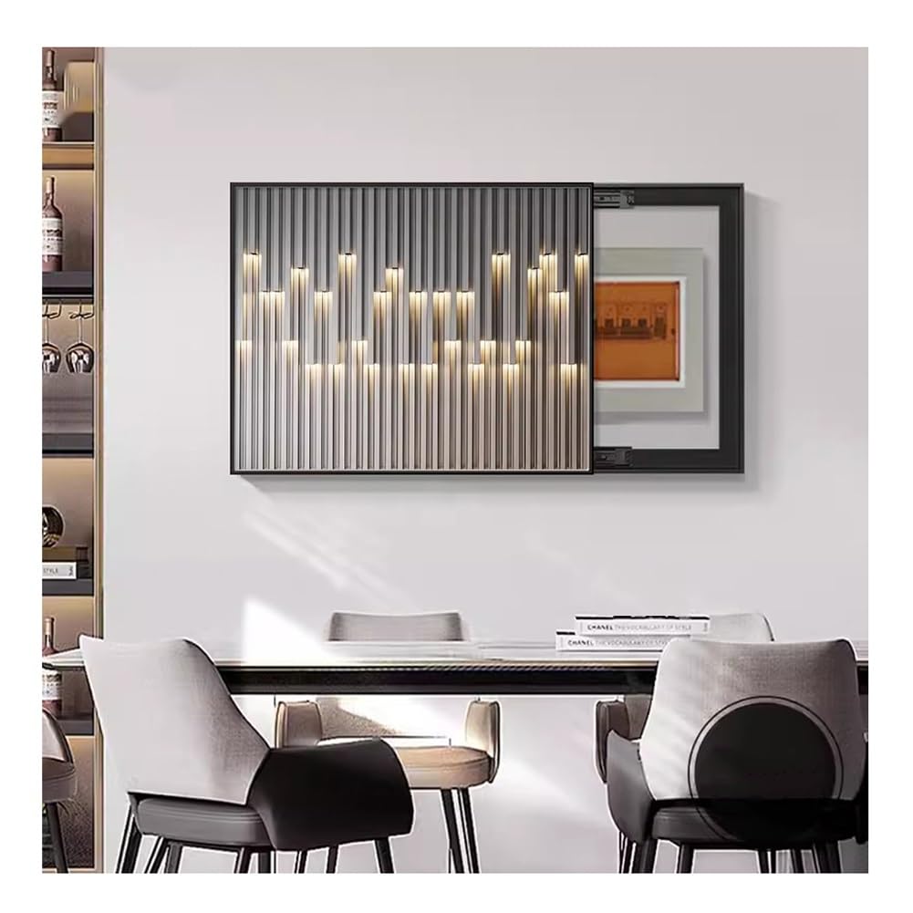 Coffret Mural pour Tableau électrique - Panneaux de disjoncteurs décoratifs, dissimulateur de Compteur (C, 50 x 40 cm) pour Une décoration élégante à la Maison et au Bureau