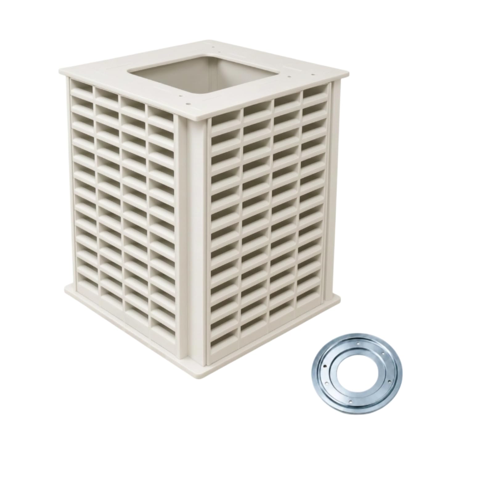 Organizer Girevole a 260 Scomparti Alta Capacità Organizzatore con Base Girevole Resisn All'umidità Portaoggetti da Tavolo in PVC per Studio, Metallo Orizzontale
