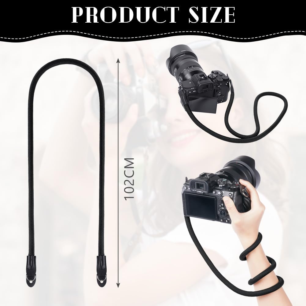 flintronic Camera Shoulder Neck Strap, Anti-slip Camera Shoulder Strap, Climbing Rope Camera Strap - Image 2