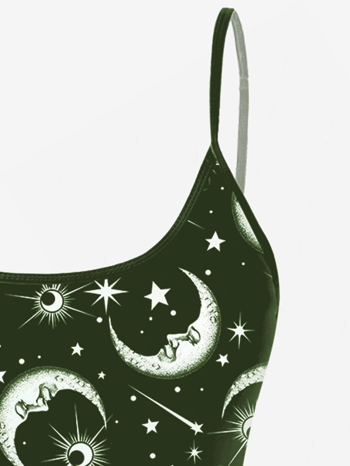 ROSE GAL Plus Size Women Gothic Tummy Control Modest Tankini Swimsuit Sun Moon Padded Two Piece Bathing Suit