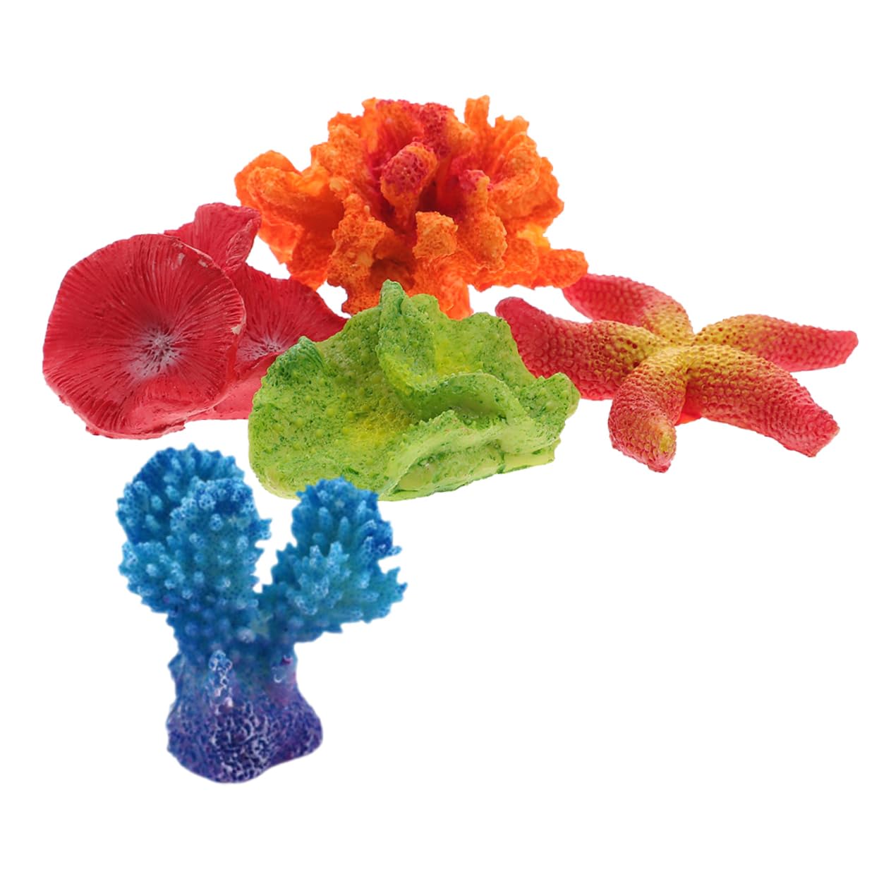 YARNOW 4 Ensembles Mini Fleur De Décoration Aquarium Résine Décor Aquarium Filtre Fausses Plantes Coralliennes Plante Artificielle Résistante À l'usure Broyé 5 Pièces * 4
