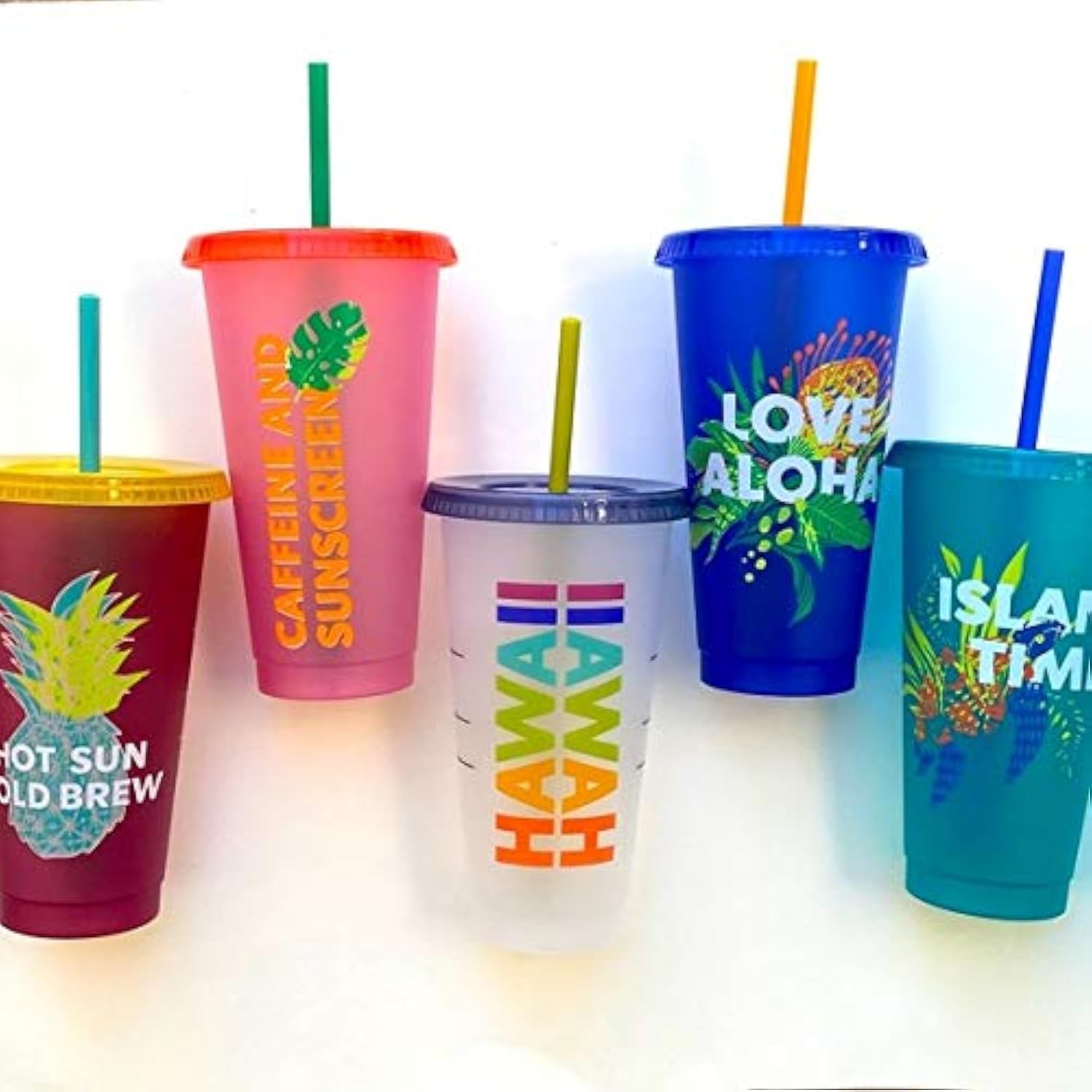 Amazon.com: 2020 Starbucks Hawaii Collection - 24oz Reusable Cold Cups (5  Pack) : Health & Household