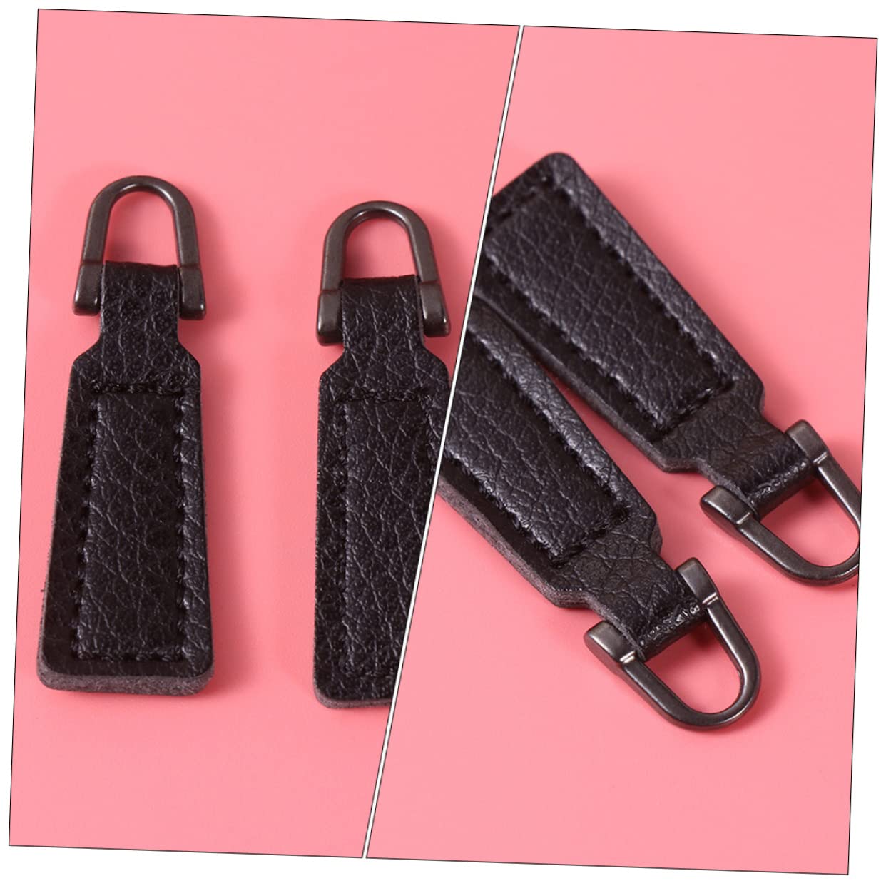 TEHAUX 125piezas Tiradores De Cremallera De Pu Para Reparación De Ropa y Accesorios De Equipaje Cabezas De Cremallera Duraderas Para Mochilas y Proyectos De