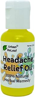 Urban ReLeaf Headache Relief Oil! 100% Natural Herbal Remedy, Sinus, Tension, Neck, Temples. Made in USA! Works Fast! Gentle Essential Oil Relief