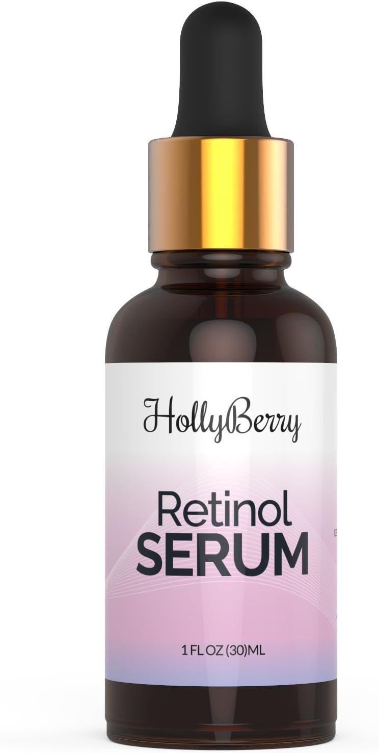 Retinol Serum - Hyaluronic Acid - Reduced Wrinkles - Fine Lines - Acne - Hydrate Brighten your look Safe for Sensitive Skin 30ml Hollyberry Cosmetics - Anti ageing