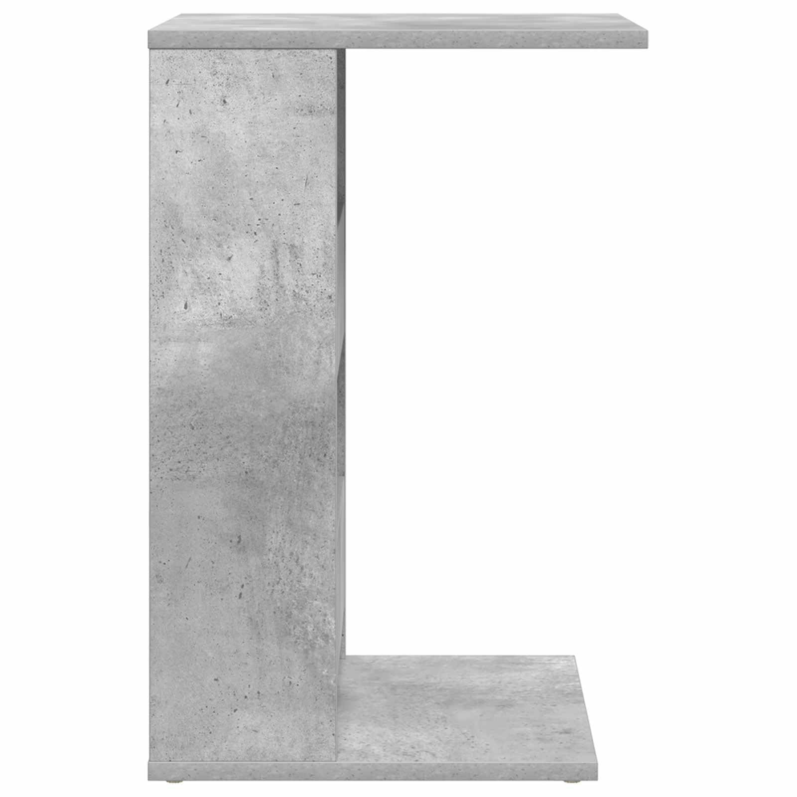 Tavolino in cemento grigio, 40 x 35 x 60,5 cm, in legno