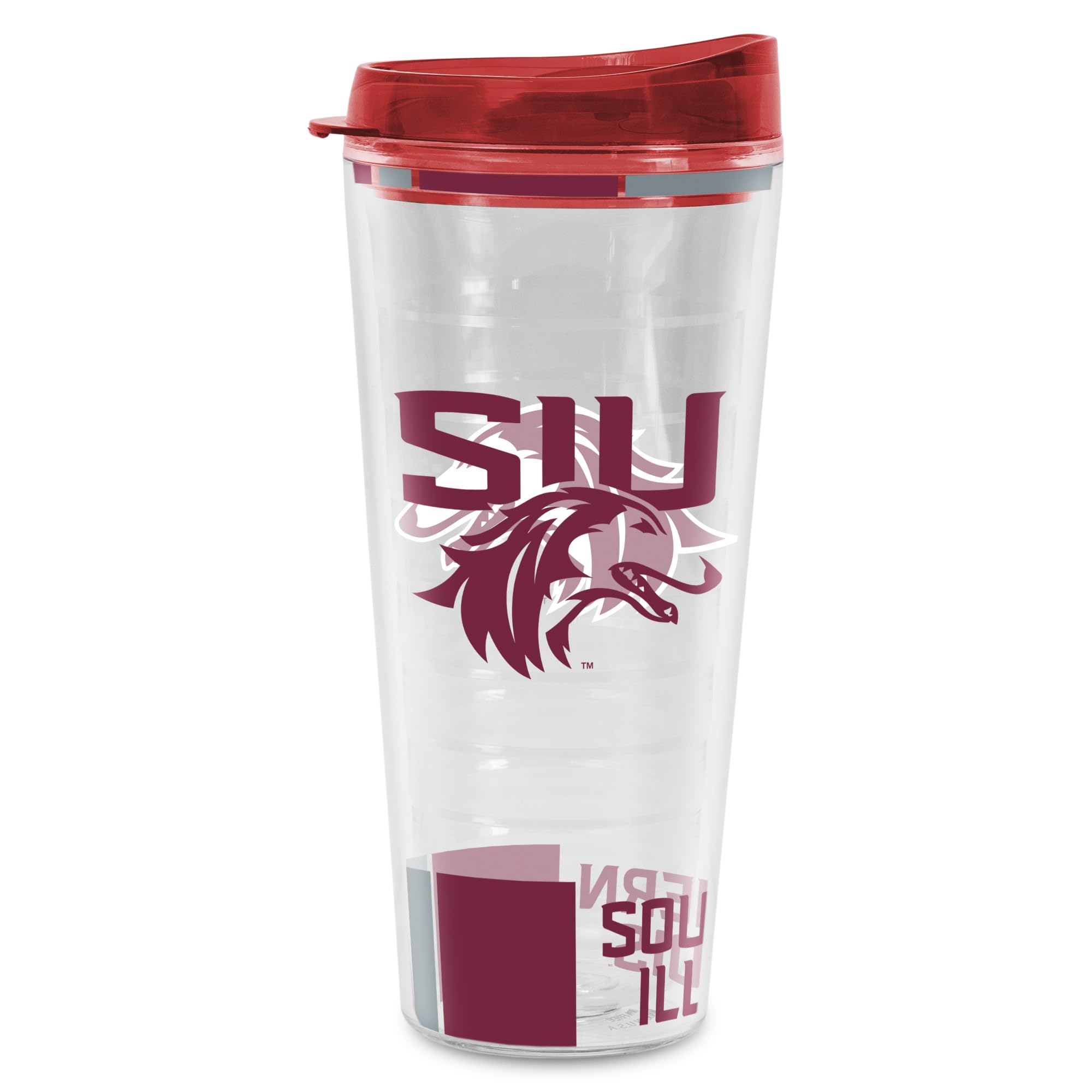 Gobelet isotherme Southern Illinois Salukis double paroi chaud et froid en Tritan