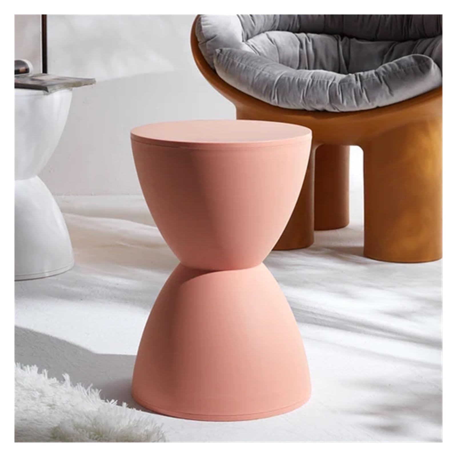Tabouret d'attente plastique épais pouf de rangement pour salon