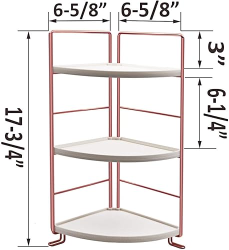 Miniatura 2 de Organizador de encimera de baño de 3 niveles, bandeja de tocador, almacenamiento de cosméticos y maquillaje, estante de pie para especias de cocina,