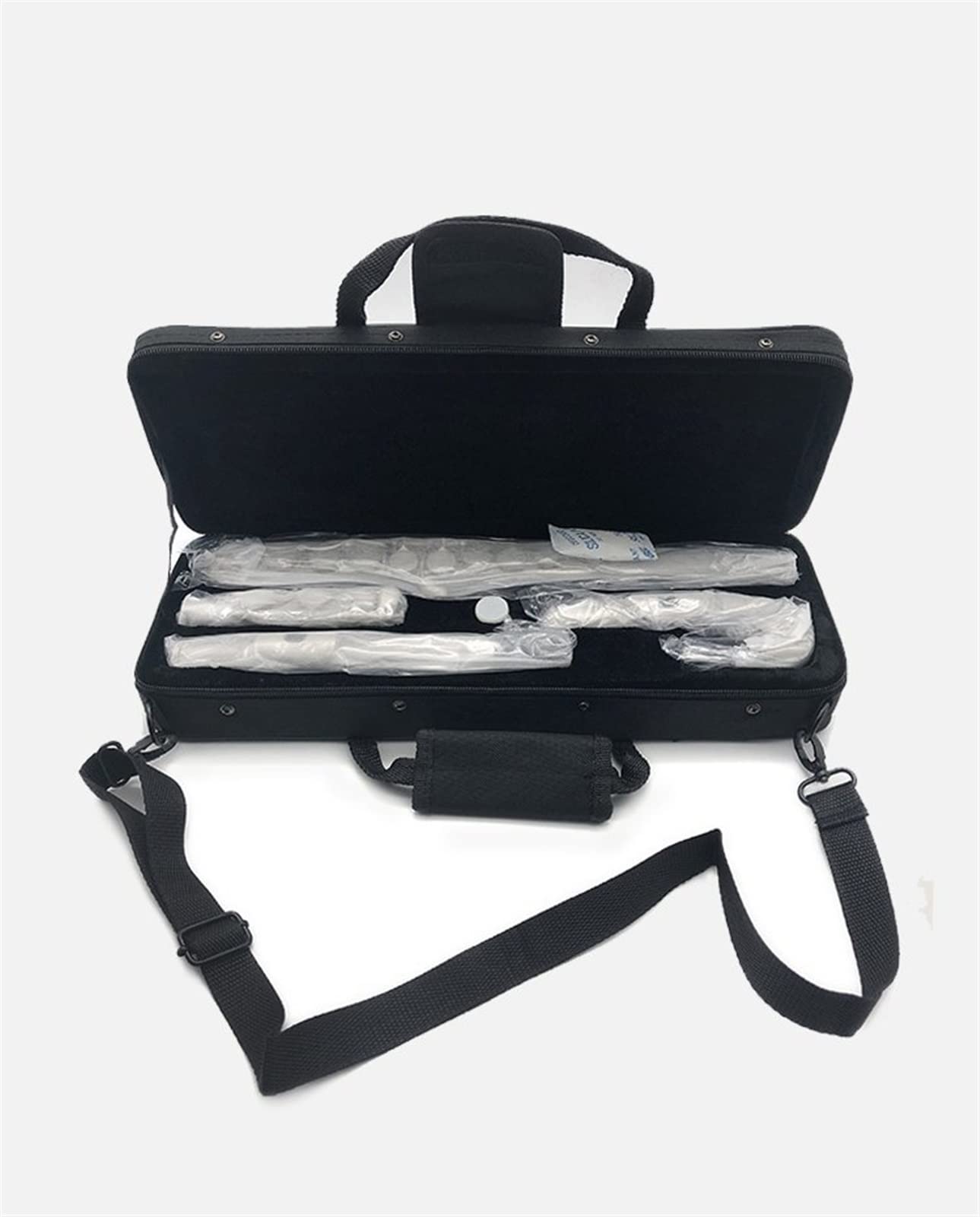 ZUZU Flawn Codo Plateado Flauta para Niños Flauta Doble Cabeza Flauta 16 Orificio Plateado Plata Codo Flauta Kit Flauta