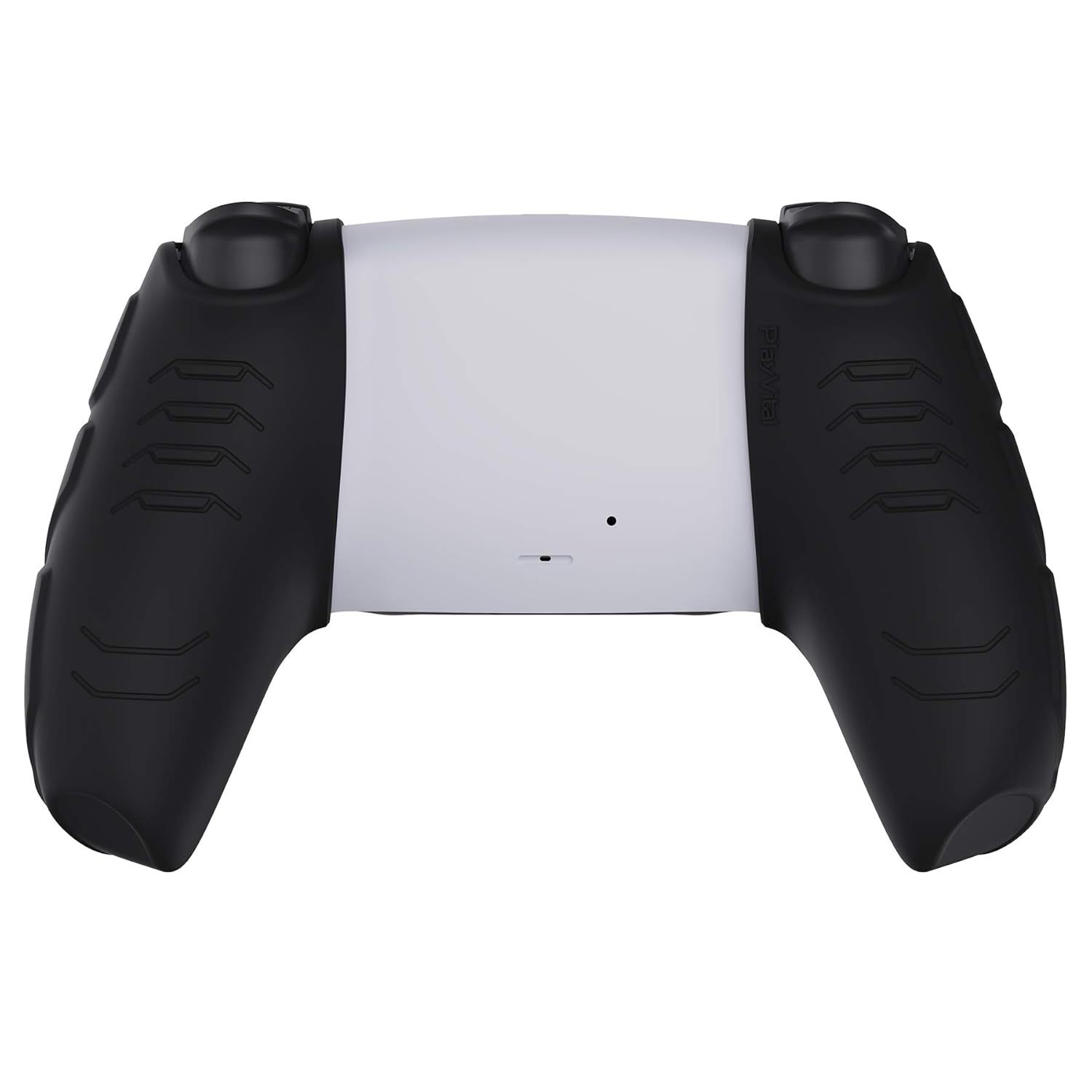 PlayVital Mecha Edition Black Ergonomic Soft Controller Silicone Case Grips for ps5, Rubber Protector Skins with Thumbstick Caps for ps5 Controller - Compatible with Charging Station - Image 9