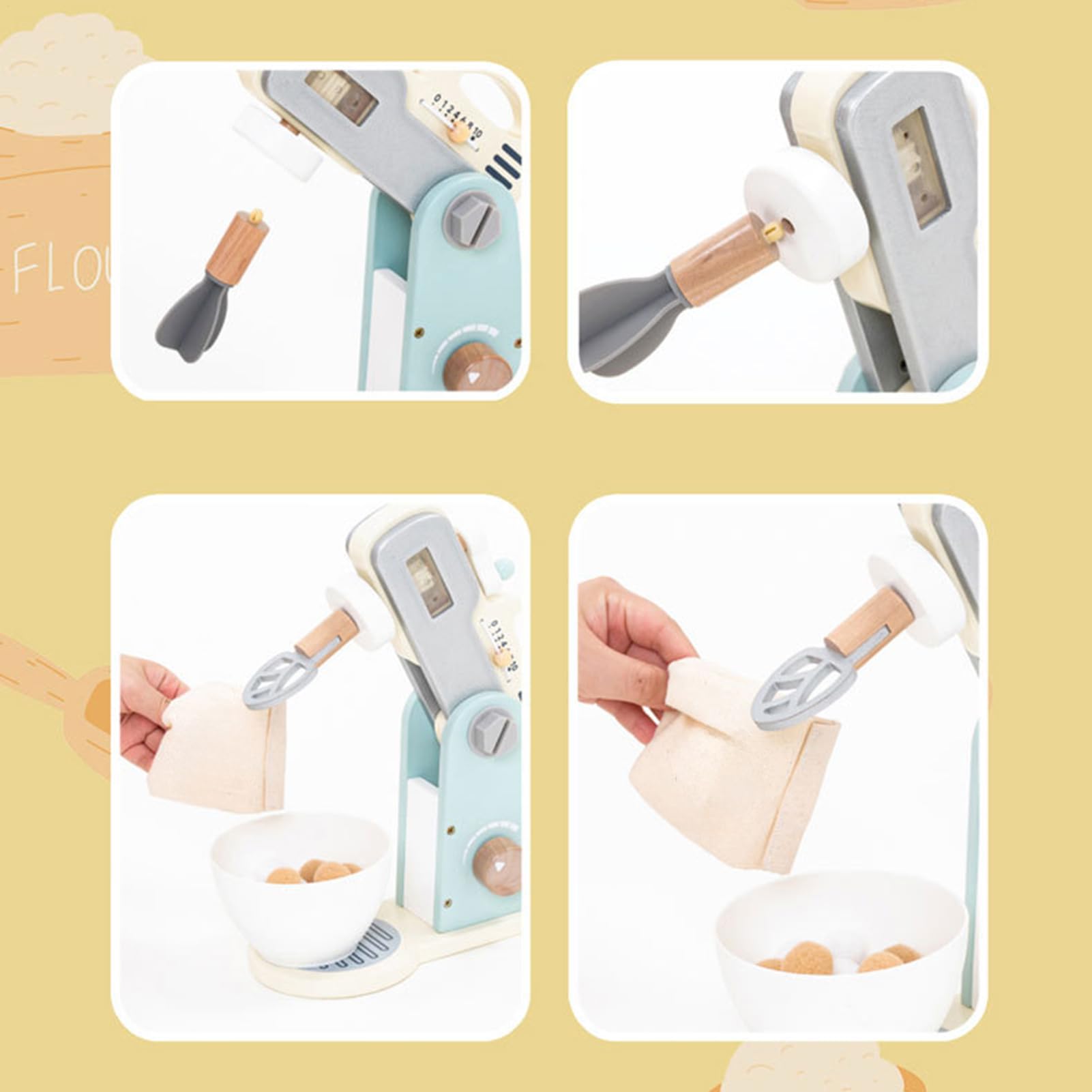 Elettrodomestici Giocattolo Cucina Gadget Realistico in Legno