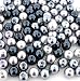 Beads Direct USA's Glass Pearls Mix 100pcs 8mm - Silver-Grey Mix
