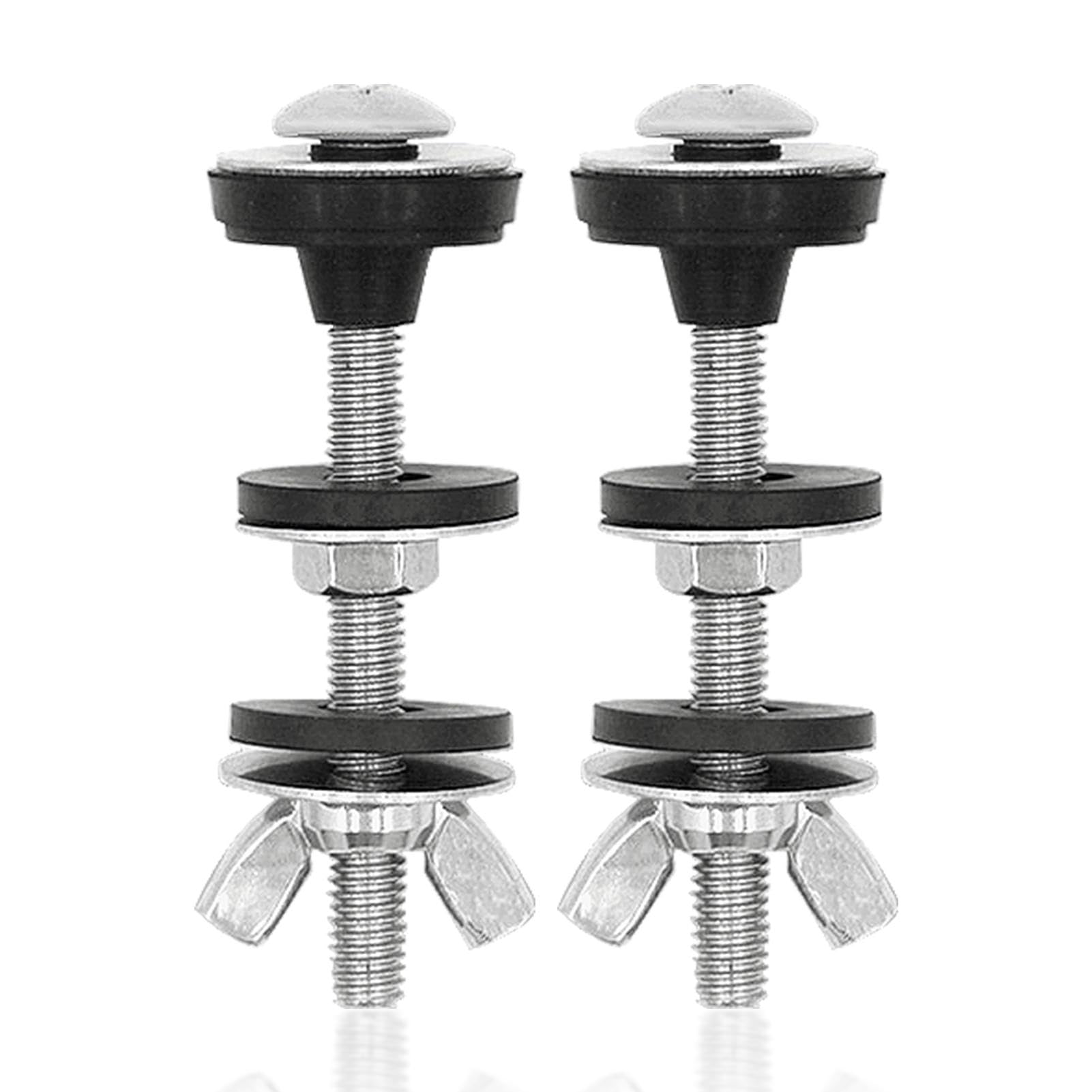 Kit de 2 pernos de tanque de inodoro a cuenco, pernos de inodoro universales impermeables, perno de tanque de inodoro resistente, kit de sello de tanque de inodoro de acero inoxidable, perno de