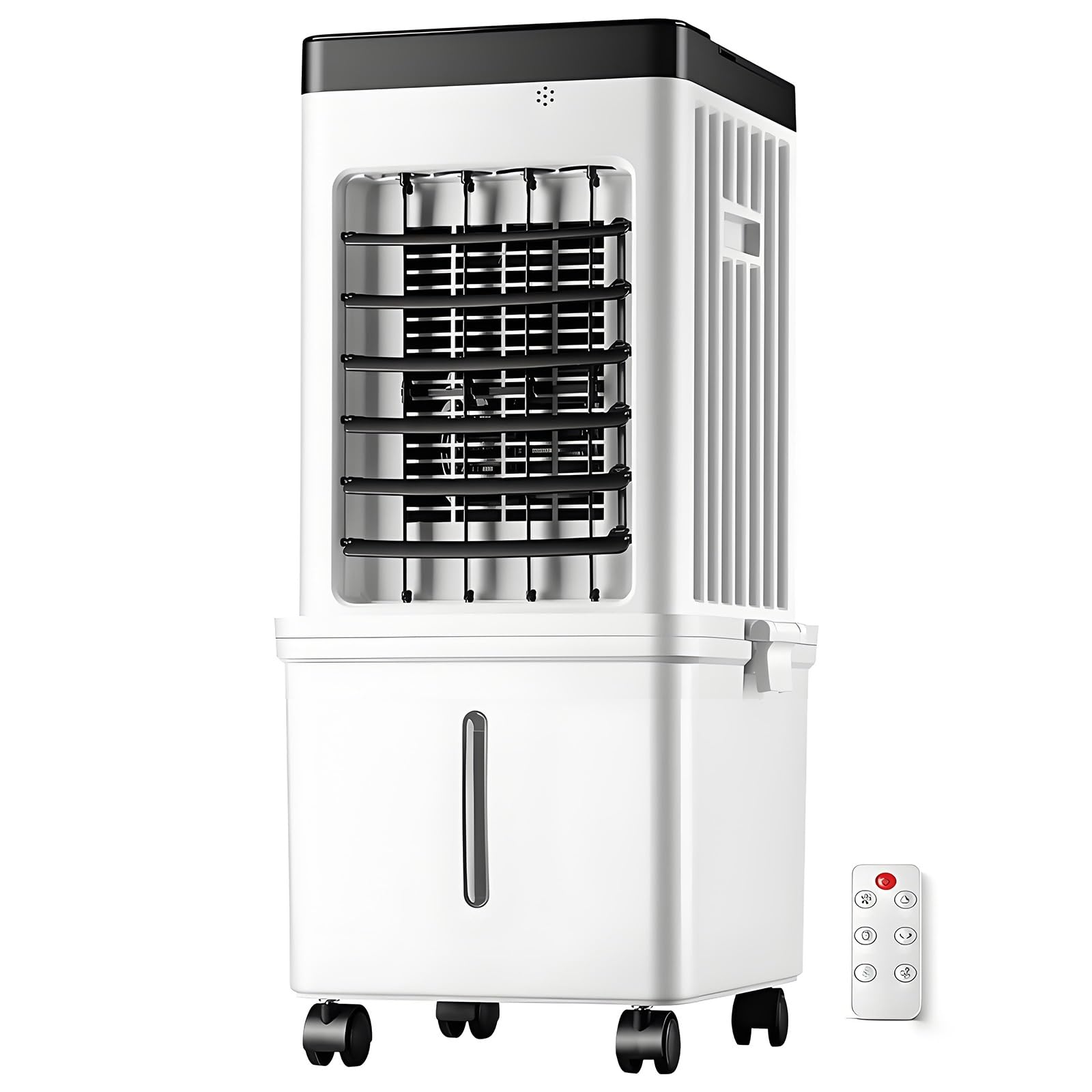 Fvtvhev White Portable Mobile Air Conditioner, 15L 75W Evaporative Air Cooler