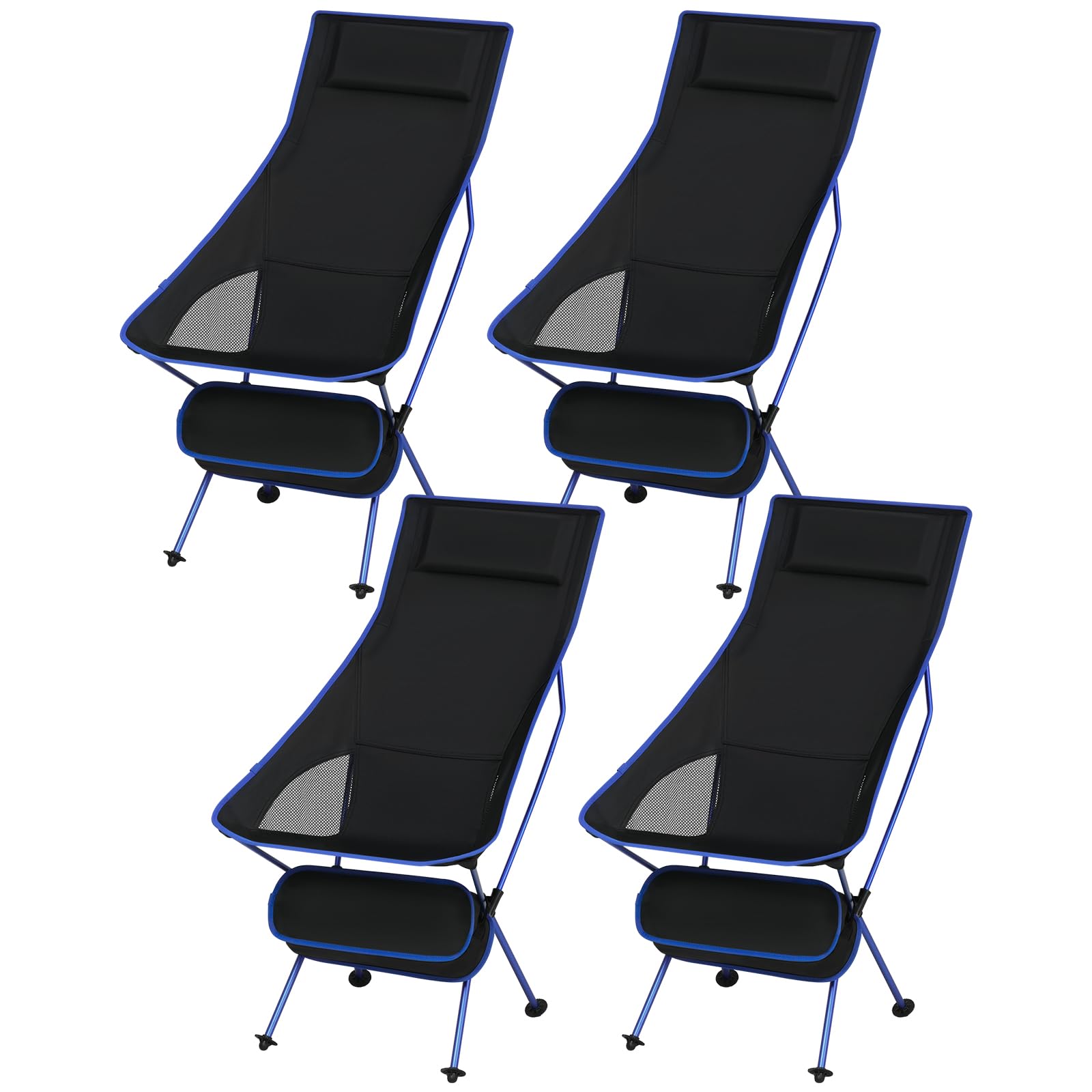eSituro Campingstuhl faltbar, Klappstuhl leicht, Angelstuhl mit Tragetasche, Faltstuhl mit hoher Rückenlehne, Outdoor Strand Camping Stuhl, für Angeln Picknick Wandern