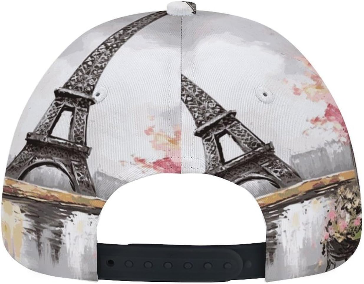 Baseball Cap Sunscreen Visor Hats Adjustable Oil Painting Eiffel Tower Sun Caps Golf Dad Hat for Men Women