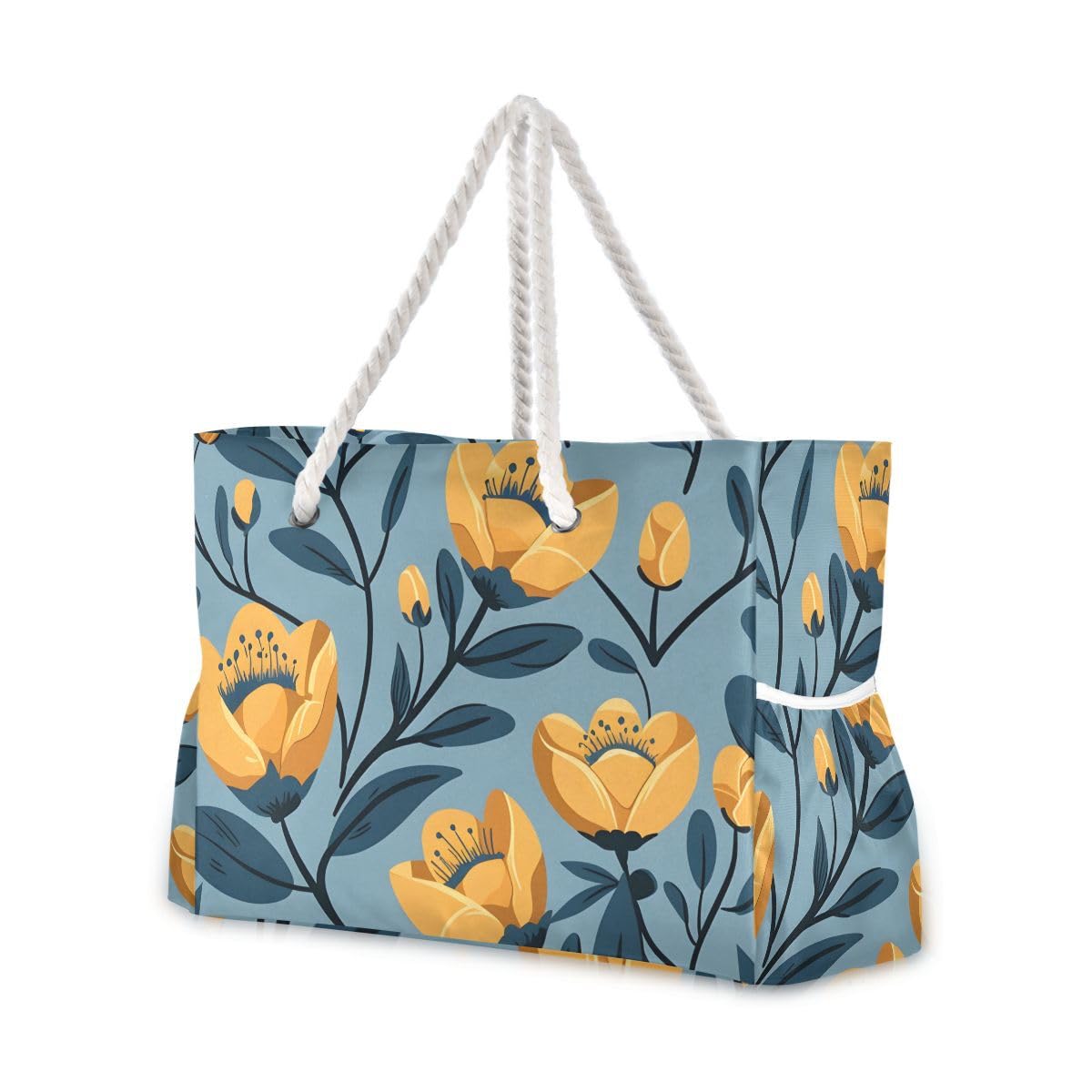 senya Large Beach Shoulder Bags Canvas Tote Water Resistant for Gym Travel Daily