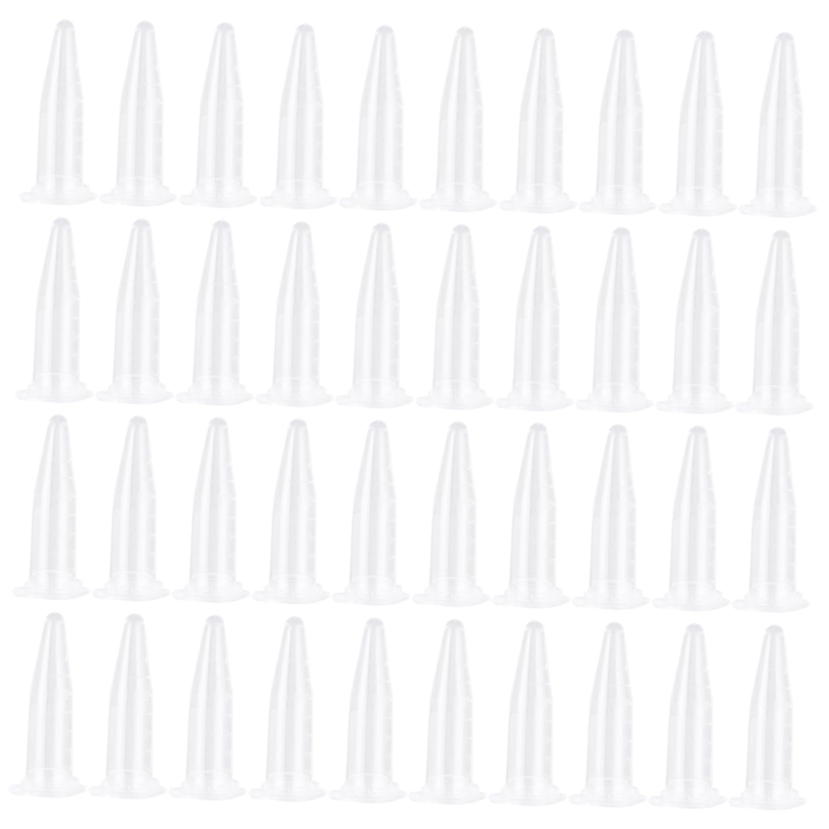 1000 Pcs Sample Bottles Clear Container Test Tubes with Lids Laboratory Test Tube Accessories Clear Sample Storage Container Plastic Test Tubes Centrifuge Vial KICHOUSE
