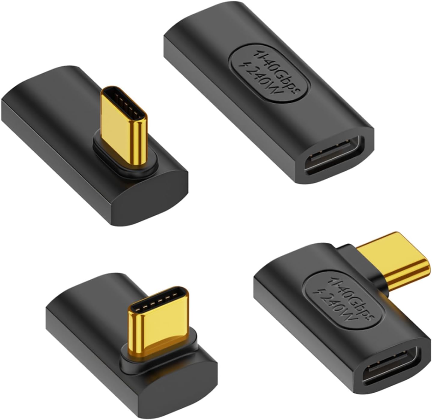 Duttek 90 Degree USB C Adapter, 240W USB C Female to Female